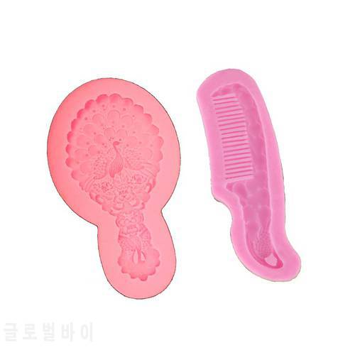 Kitchen Accessories Mirror Comb Cooking Tools Fondant Silicone Mold For Baking Bakery Cake Decorating Clay Resin Candy Supplies
