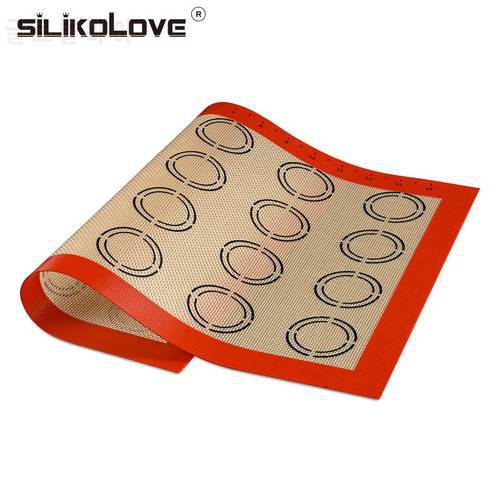 SILIKOLOVE 42*29.5 cm Baking Mat Non-Stick Silicone Pad Sheet Bakeware pastry Tools Rolling Dough Mat for Cake Cookie Macaron