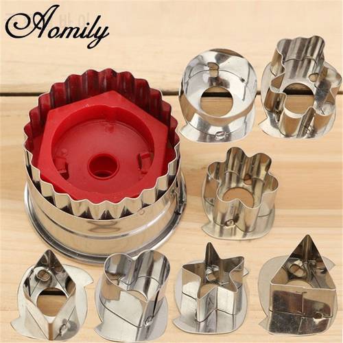 Aomily 7Pcs/Set DIY Cake Cookie Pastry Cutter Mould Home Kitchen Baking Cooking Mould Tools Sugarcraft Vegetable Cutter Bakeware