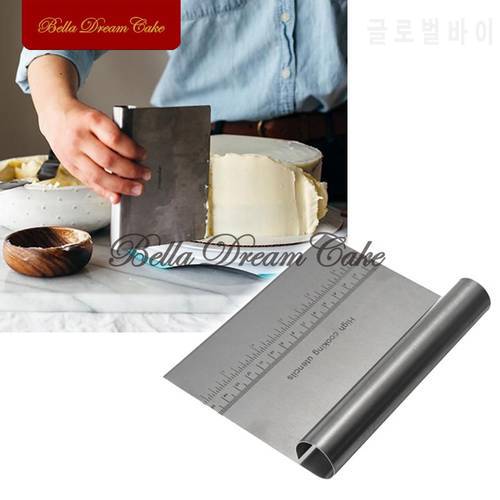 Stainless Steel Scraper for Pizza Dough Cutter Baking Pastry Spatulas Fondant Cake Tool Kitchen Accessories Christmas Cake Mold