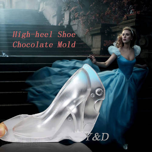 2014 Chocolate mold Hotselling Fashion High-heel Shoe Shape Polycarbonate PC Chocolate Candy Fondant Mold for DIY Home Baking