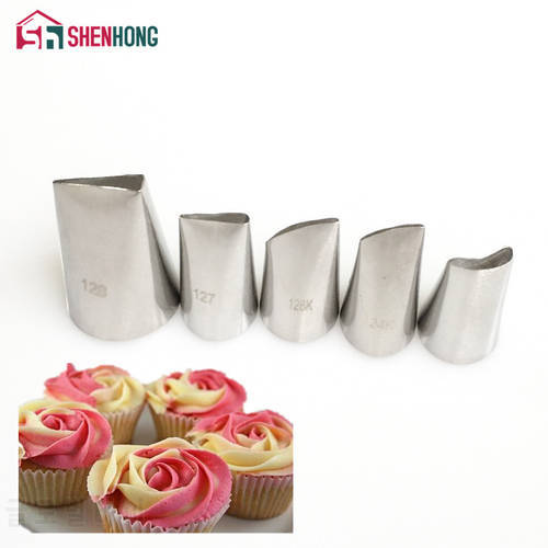 Rose Leaves Nozzle Icing Piping Tips Leaf Korea Stainless Steel Pastry Cake Decoration Tools for the Kitchen Baking