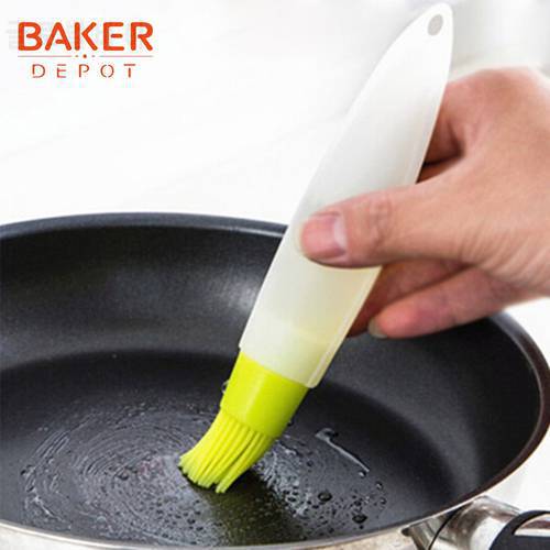 BAKER DEPOT silicone oil brush egg butter basting brushes BBQ oil pen chocolate cake decorated pens baking tools with hose pipe