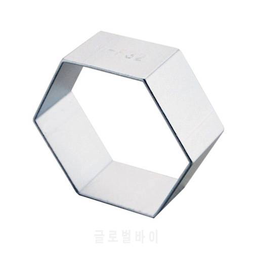 Hexagon Aluminum Alloy Cookie Cutters Cooking Tools Fondant Paste Mold Cake Decorating Clay Resin sugar Candy