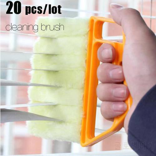 20Pcs/lot High-quality Window Cleaning Brush Duster Cleaner With Washable Venetian Blind Blade For Home hotel office room