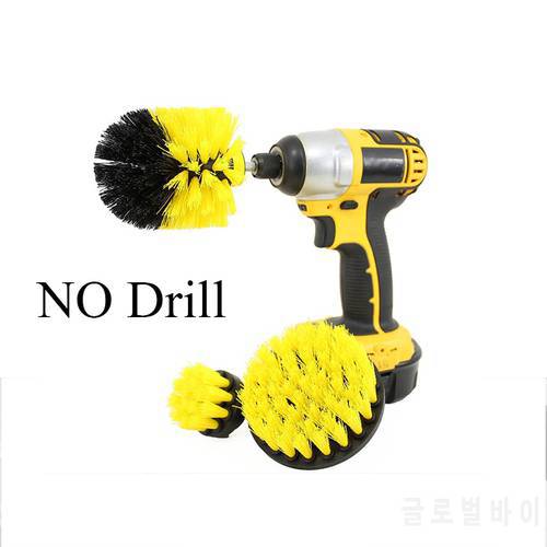 3 pcs Power Scrub Drill Brush Clean Brush Bathroom Surfaces Tub Shower Tile and Grout All Purpose Power Scrubber Cleaning Kit
