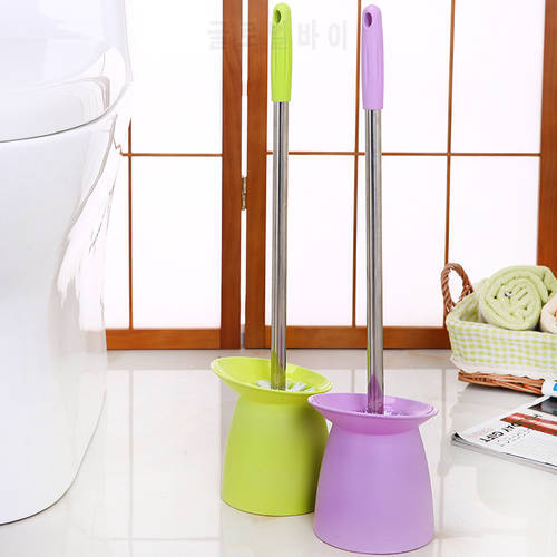 1PC Durable WC Bathroom Toilet Brush with Stainless Steel Handle With Holder Bathroom Cleaning Tools OK 0187