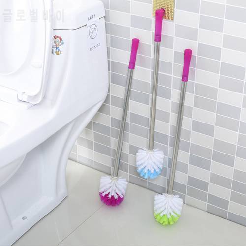 1pc Portable Toilet Brush Scrubber Cleaner Clean Brush Bent Bowl Handle Toilet Brush JH 0765