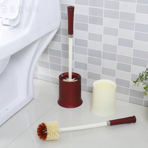 1pc 2 Colors new plastic long handle toilet brush set Cleaning brush with base plate toilet brush set hot sale JH 0762