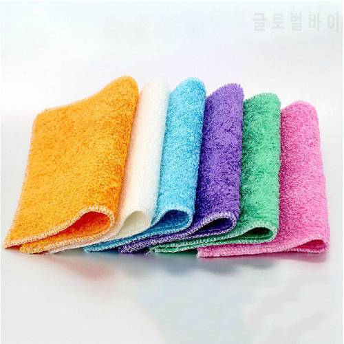 Hot Selling 5pcs Kitchen clean Bamboo Fiber Dishcloth Dish washing Cloth Rags dishrag Hand Towel for home use tools