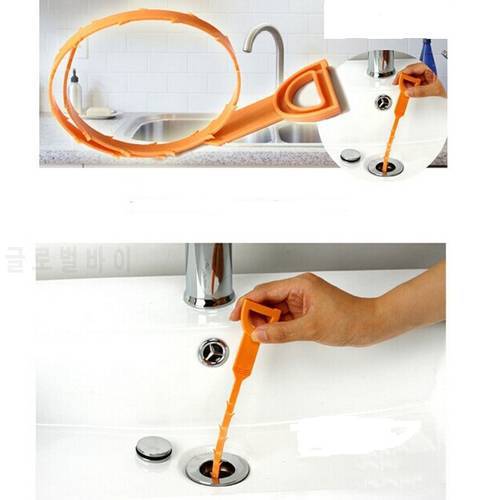 1PC New 50cm Kitchen Bathroom Sewer Cleaning Brush Sink Tub Toilet Dredge Cleaner Pipe Snake Brush Tool OK 0042