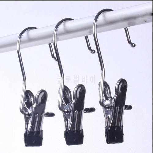 Socks Hooks Multi-function Stainless Steel Metal Hangers Socks Clip Travel Home Clothing Boot Hanger Underwear Pant Hook
