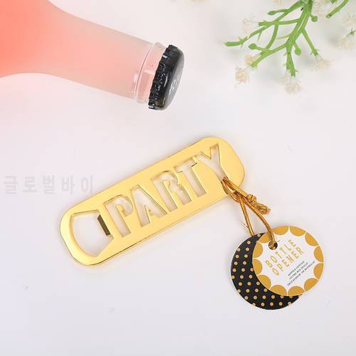 Creative Glod Party Letter Metal Beer Bottle Opener Personalized Favors and Gifts for Party Supplies Wedding