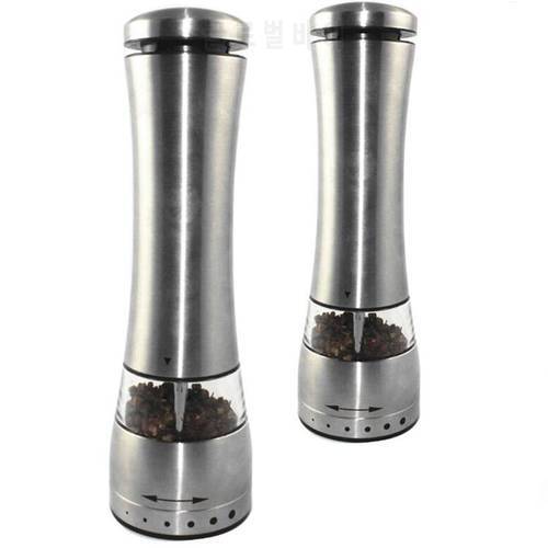 New Electric spice mills pepper mill salt and pepper the grinder free Shipping grain mills kitchen tools 2 piece