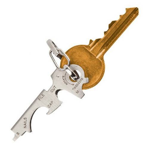 Stainless Steel Bottle Opener Keychain 8 IN 1 Multifunctional Keychain Beer Opener Keychain Corkscrew Wine Opener Kitchen Tools