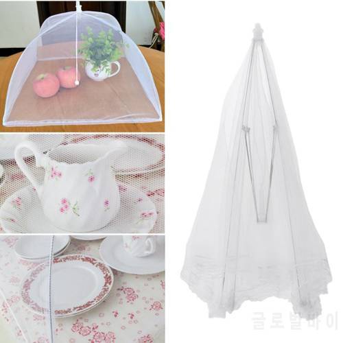 1Pc Mesh Food Cover Dish Umbrella Collapsible Protector Tent Keep Out Flies Bugs