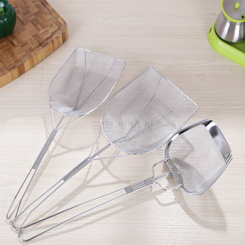 Stainless Steel Colander Strainer with Handle Mesh Oil Strainer Filter Sifter Sieve Net Frying Spoon Cookware Kitchen Tools