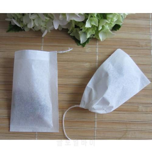 FeiC 100pcs/lot 8*10cm Empty Teabags string non-woven disposable filter bag for loose tea coffee