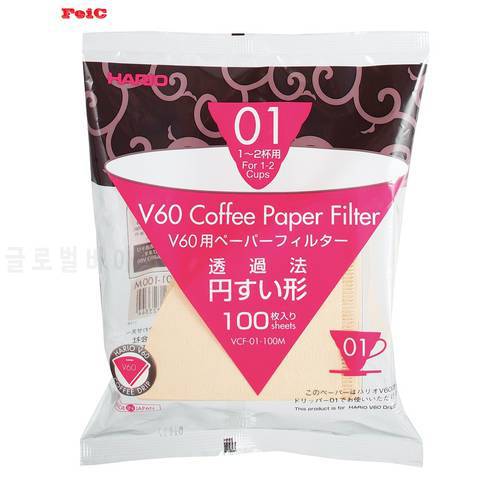 FeiC vcf 01 Coffee Natural Paper Filters No bleach for 2 cups for Barista VCF-01 suitable for vd-01