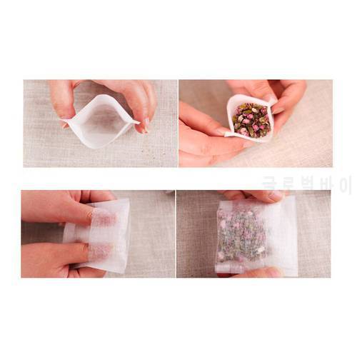 100pcs/lot Corn Fiber Tea Filter Bags New PLA Biodegraded Tea Filters Fold Close Tea bag
