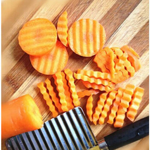 New Arrive Fruit Vegetable Tool Potato Wavy Edged Knife Stainless Steel Kitchen Gadget Cutting Peeler Cooking Tools Accessories