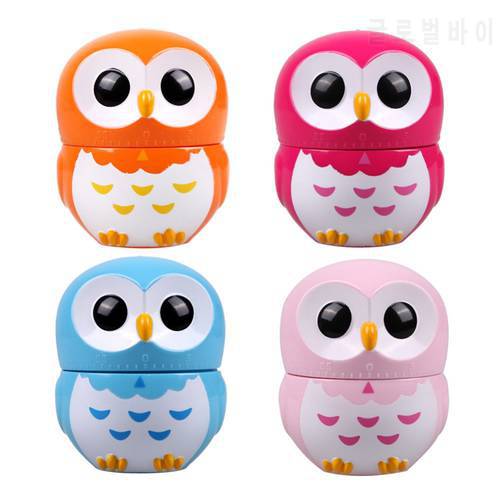 Lovely Cartoon Owl Mechanical Kitchen Timer 60 Minutes Cooking Timer Alarm Counter Reminder Useful Kitchen Cooking Accessories