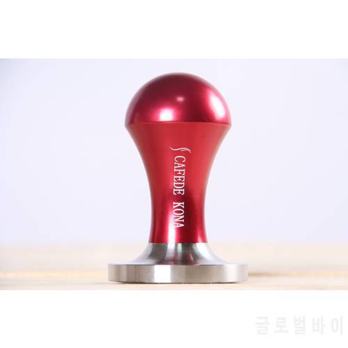 FeiC 1pc Red/Gold/Black Handle 58mm Stainless Steel Coffee Espresso Tamper Bean dusts Press Barista