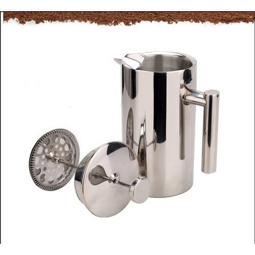 FeiC 1pc 350/750/1000ml stainless steel french press pot filter coffee plunger Anti-scald design