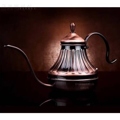 Fei 1pcs 2015 new 0.45L Rose Gold Tea and Coffee Drip Kettle pot stainless steel gooseneck spout Kettle for Barista Kalita style