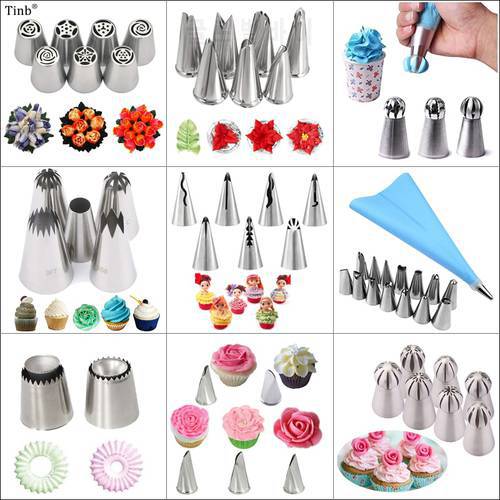 Stainless Steel Icing Piping Nozzles Pastry Nozzles Cake Baking Tools Russian Ball Cream Nozzles Cupcake Cake Decorating tools