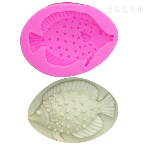 M0521 DIY Silicone Fondant Cake molds 3D Fish Moulds Soap Mold Chocolate Mould For The Baking Tools Cake