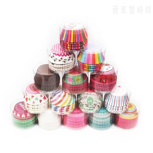 100 pack, Colorful Baking Paper Cups, Food Grade Cupcake Paper Liner for Cake Ball, Muffin, Egg Tart and Candy, Kitchen Tool