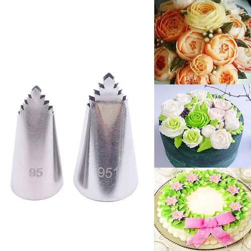 95/951 Leaf Stainless Steel Icing Piping Nozzles Cake Decorating Pastry Tip Sets Cupcake Tools Bakeware