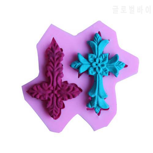 DIY Epoxy Resin Cross Shape Silicone Mold Chocolate Mold Cake Baking Decoration Biscuit Dessert Cross Silicone Mold