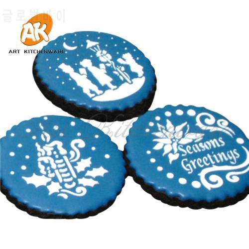 Greeting Cookie Stencil Set Baking Tools for Cake Stencil Decor Cake Tools Cupcake Decorations for Cakes Cupcake Stencil ST-537