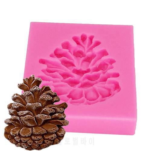 Pine Nuts Cone Silicone Fandont Mold Chocolate Candy Mould Gumpaste Christmas cake decorating tools T1188