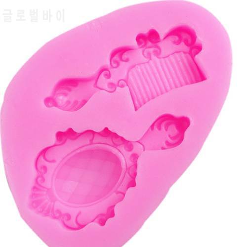 Angel Wings Food grade 3D fondant cake silicone mold DIY Mirror Comb shaped for Reverse forming chocolate decoration tools F0724