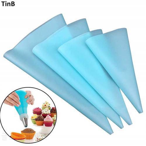 4pc Silicone Reusable Icing Piping Bag Pastry Bag Cake Cream DIY Cake Decorating Tools Pastry Tools Silicone Cake Tools Bakeware