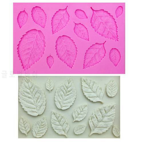 M967 Leaf Shape Silicone Cake Mold,Kitchen Baking Mold For Chocolate Pastry Candy,Bakeware Fondant Decorating Tools Accessories