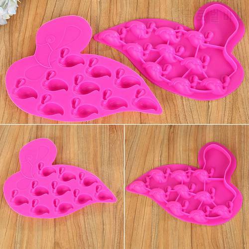 JX-LCLYL Flamingo Ice Cube Mold Tray Chocolate Baking Pudding Jelly Maker Mould Silicone
