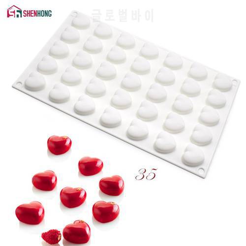 SHENHONG 3D Decoration Mold Love Heart Small Various Shape Cake Mould Silicone Mousse DIY Muffin Moule Cookie Wedding Baking