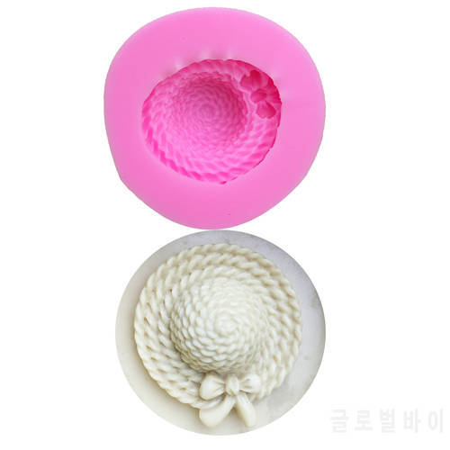 M0651 Straw Hat and bow Silicone Mold Sugarcraft Cake Decoration DIY jewelry Clay Resin charms Gum Paste icing candy mold