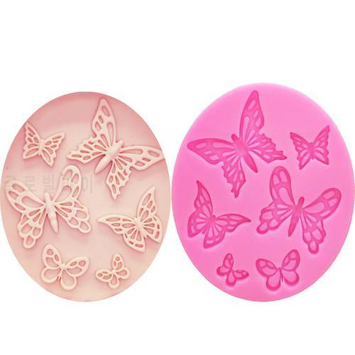 M1073 Butterfly Shaped Fondant Cake Mold Silicone Mold lace pattern Mould Bakeware Baking Cooking Tools Sugar Cookie Decor