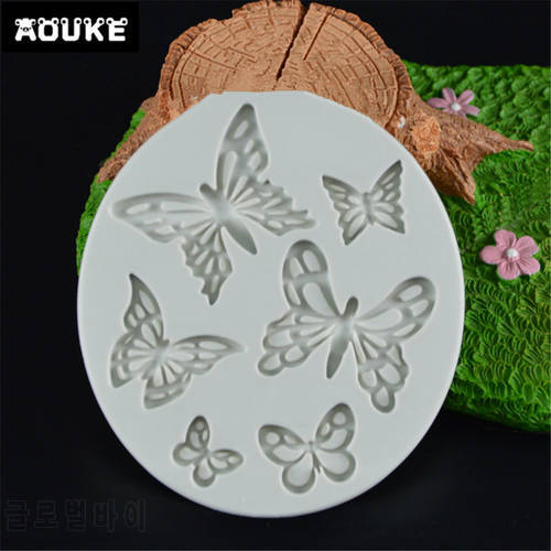 Butterfly Shape Fondant Cake Silicone Mold Biscuits Pastry Mould Ice cube Chocolate Candy Molds Cake Decoration Baking Tool