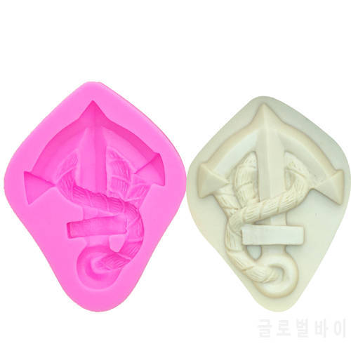 M1104 Anchor Silicone Mold For Fondant Cake Decorating Tools Suger Paste Cupcake Candy Chocolate Molds Kitchen Baking Moulds