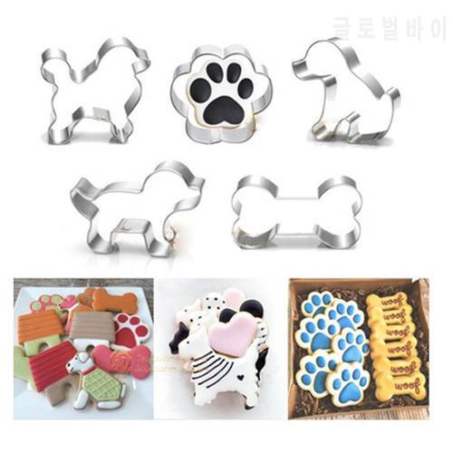 1pc Animal Pet Dog Bone Paw Shaped Fondant Cookie Biscuit Cutter Stainless Steel Mold Baking Cake Decorating Tools Free Shipping