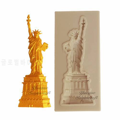 Yueyue Sugarcraft Statue of Liberty silicone mold fondant mold cake decorating tools chocolate gumpaste mold