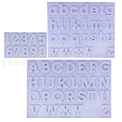 M1158 Letters Alphabet Silicone Mold Fondant Cake Decorating Tools number Gumpaste Chocolate Clay Candy Moulds