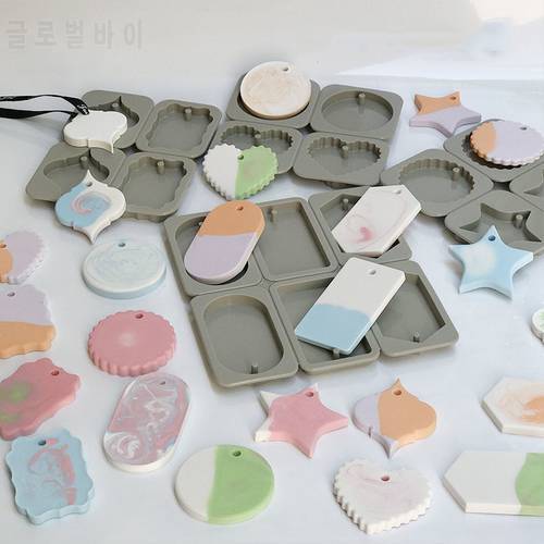 Single Hole Aromatherapy Wax Silicone Molds DIY Aroma Gypsum Plaster Silicon Mould Round Pentagram Heart Silica gel mold