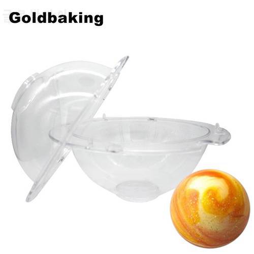 Goldbaking Large 3D Ball Chocolate Mold Large Ball Polycarbonate Mold Candy Make Mould 5.5/7 Inch